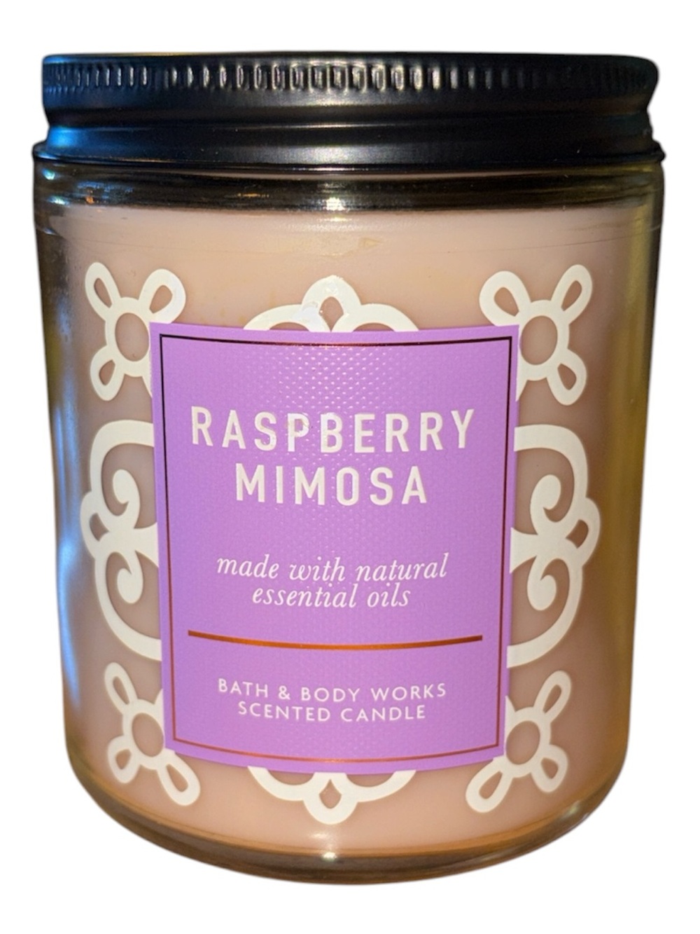 Bath & Body Works White Barn candle 7 oz single wick new Raspberry Mimosa